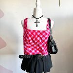 Pink Gingham Bustier Tank Top,‎ Coquette Cottagecore Y2K Vintage Inspired XL Photo 0