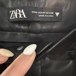 ZARA  Black Faux Leather Flare Pants-Size Medium‎ Photo 4