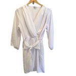 Fraiche By J Womens Surplice 3/4 Sleeve Tie Front‎ Mini Dress White Medium NWT Photo 1