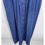 Jane Ashley Vintage  Button Front Denim Jumper Dress Womens Large Blue Cotton Photo 2