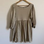 Free People FP Beach Get Obsessed Babydoll Dress size XS oversized green boho Photo 1