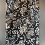 ZARA  Black and‎ Cream Printed Mini Slip Dress NWT Size M Photo 5