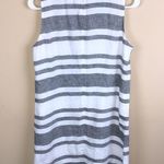 island company  Women’s Classic Shift Linen Striped Lightweight Sleeveless Dress Photo 3