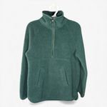 Madewell Polartec Teddy Fleece Half Zip Sweater Size S - Green Photo 2