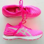 ASICS Gel Nimbus 22 Hot Neon Pink Size 9 Knit Run Gym Walk Comfort Worn 1X RARE Photo 0