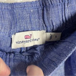 Vineyard Vines Blue Embroidered Linen Tassel Shorts Photo 2