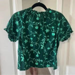 1034 Hill House Kit Top in Emerald Botanical Green Size XS Photo 4