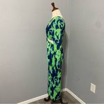 ZARA Green Asymmetric Jacquard V-Neck Dress Size M Spaghetti Strap One Sleeve Photo 12