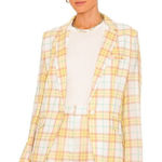 Rag and Bone  Margot Plaid Blazer in Yellow 6 Womens Jacket picnic Photo 0