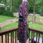 70's 80's Vintage Patty O’Neil Paisley Suede Waist Dress Size 4/6 (vintage 10) Blue Photo 3