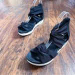 Eileen Fisher • Zanya Mesh Sneaker Sandal criss cross black sporty wedge Photo 1