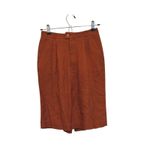 Vintage 1970s Sir for Her Academia Retro Pencil Skirt XS Rust Brown Old Money Photo 1