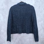 Valerie Stevens  Blue Chenille Knit Granny Preppy Cozy Cardigan Sweater Large Photo 1
