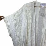 Motherhood Maternity  Ivory Lace Crochet Open Front Sheer Kimono Size S/M NWT Photo 3
