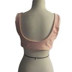 Zaful Light Pink Bathing Suit Tie Front Women's Crop Top Size US 8 Photo 3