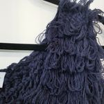Fillyboo Shaggy Faux Fur Cardigan Sweater Blue Size M Photo 5