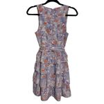 Likely Rana Tiered Ruffle Mini Dress Purple Floral Print Sleeveless Belted Sz 6 Photo 5