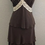 Liz Claiborne Liz‎ Claiborne Tiered Lace Detail Size 10 Bulit In Slip Photo 0