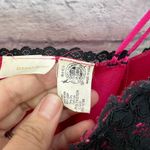 Victoria's Secret Vintage 70s  Nightie Nightgown Bright Pink Lace L union made USA Photo 7