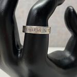 Sterling 925 Believe In Yourself & Magic Will Happen Inspirational Ring Size 7 Silver Photo 6