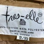 Vintage Tres Elle Womens Full Length Trench Coat Jacket Tan Brown Size 9 10 Photo 9