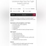 Lululemon  NWT Align Tank Top Allspice Size 4 Photo 3