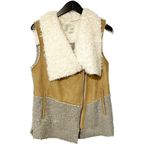 Anthropologie  Saturday‎ Sunday Size Medium Sherpa Full Zip Moto Vest Full Zip Photo 2