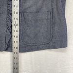 Charter Club Charter‎ Club Jacket Womens M Cotton Blue Button Front Ruffle trim Photo 5