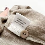 Flax  Linen Buttondown Tunic Relaxed Shirt Size Large in Tan Beach Summer Photo 5