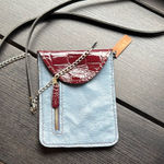 None Stylish Blue and Burgundy Crossbody Bag Photo 0