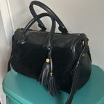 UGG  Sheep Skin Black Top Zip Handbag with Attached Crossbody Strap Photo 1