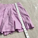 Banana Republic  Pleated Skort Women's XS Lavender Linen Blend Mini Elastic Waist Photo 7