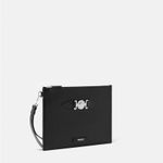 Versace  Black Medusa Pouch with Silver Accents Photo 1