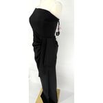 XScape  Women's Sz 8 Long Scuba Strapless Asymmetric Black Gown Dress Formal5723X Photo 6