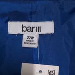 Bar III Notched One Button Blazer Separate Suit Jacket Storm (Blue) 22W New Photo 4