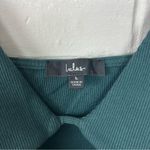 Lulus  Green Ribbed Long Sleeve Cut Out Bodysuit Size L Photo 4