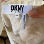 DKNY  Printed Cap Sleeve Linen Lightweight Handkerchief Hemline Midi Belted Dress Photo 6