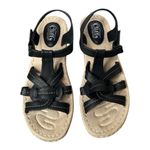 White Mountain Cliffs  Womens 8 Black Strappy Adjustable Buckle Sandals Vegan Photo 5