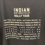 Indian Motorcycle Black Rally Tour Short Sleeve V Neck Tee T Shirt M Size M Photo 2