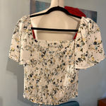 Abercrombie & Fitch Floral Top Size M Medium Bandage Waist Cropped Photo 0