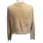 Mejuri x Frame 100% Cashmere Cardigan Sweater Caramel Heather Chain Detail Sz S Photo 2