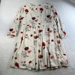 Old Navy L Large Printed Waisted Swing Dress Long Sleeve Woven Cottagecore Boho Photo 12