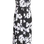 White House | Black Market  Women’s Floral Pleated Maxi Dress Size 4 Black White Photo 3