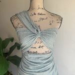 Lovers + Friends  Maysen Dot Riches In Sage Bodycon Ruched Dress Size Medium  NWT Photo 4