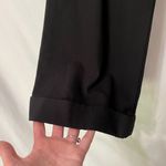 Theory Black Flat Front Cuffed Hem Slacks Dark Academia Trousers Dress Pants 0 Photo 3