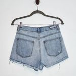 Brandy Melville Melville Cuffed Button-Fly Jean Shorts Size 26  Distressed Shorts Photo 5
