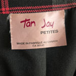 1990s Vintage Charcoal Gray Pink Plaid Boxy Power Suit Blazer Jacket Size 10P Photo 4