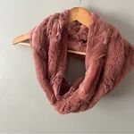 Plush Faux Fur Pink Infinity Scarf Photo 2