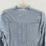 Sundance  Button Front‎ Shirt Womens XS Blue Cotton Lace Detail NWOT Photo 6