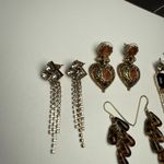 Dangle Drop Pierced Earrings Bead Enamel Rhinestone Mixed Variety Lot Of 4 Photo 10